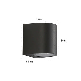 Ray Modern Rechteckige LED Außenwandleuchte Metall Glas Flur Garden-Purlicht