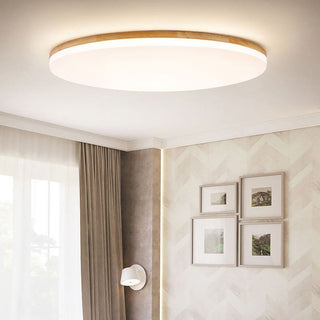 Muto Deckenleuchte Holz Schale, Weiß, Modern LEDWohnzimmer/Schlafzimmer-Purlicht