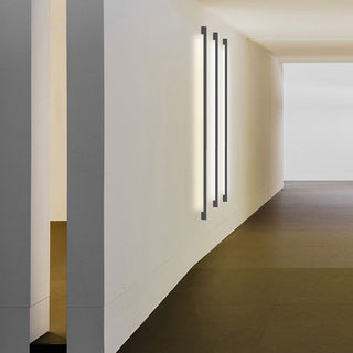 Arisha Modern LED Wandlampe Schlank Linear, Schwarz, Wohnzimmer/Innen, Metall-Purlicht