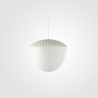 Ritta Modern LED Pendelleuchte Weiß Wohnzimmer/Esstisch Metall&Stoff-Purlicht