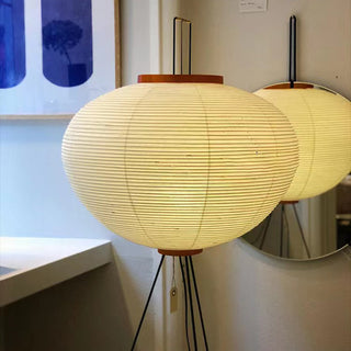 Ritta Minimalistische LED Stehleuchte Weiß Schlaf/Esszimmer Metall&Reispapier-Purlicht