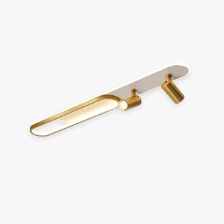 Aim Linear LED Deckenleuchte Schwarz/Gold Wohnzimmer Modern-Purlicht