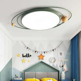 Arisha Nordic Modern LED Deckenleuchte Schwarz Holz Kinderzimmer-Purlicht
