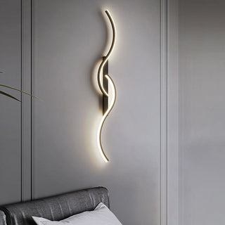 Arisha Modern LED Wandleuchte Innen Linear Schwarz/Weiß-Purlicht