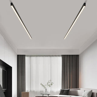 Arisha Deckenleuchte Linear Modern LED Schwarz Wohnzimmer Metall-Purlicht
