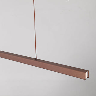 Arisha Moderne LED Pendelleuchte Linear Schwarz/Braun Esszimmer Metall-Purlicht