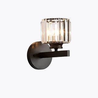 Kristy Modern LED Wandleuchte Innen Schwarz Schlafzimmer Kristall/Metall-Purlicht