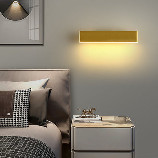 Arisha Minimalistische LED Wandleuchte Schwarz/Gold/Braun Schlafzimmer Metall-Purlicht