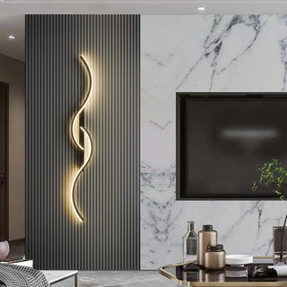 Arisha Modern LED Wandleuchte Innen Linear Schwarz/Weiß-Purlicht