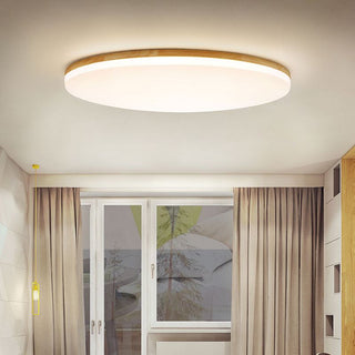 Muto Deckenleuchte Holz Schale, Weiß, Modern LEDWohnzimmer/Schlafzimmer-Purlicht