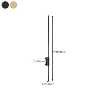 Arisha Modern Linear LED Wandleuchte Schwarz/Messing Esstisch/Schlafzimmer/Badezimmer Metall/Acryl Größen 61/80/100/120cm-Purlicht