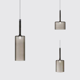 Aria Modern Zylinder LED Pendelleuchte Klar/Rot/Orange/Grau Esstisch Glas-Purlicht