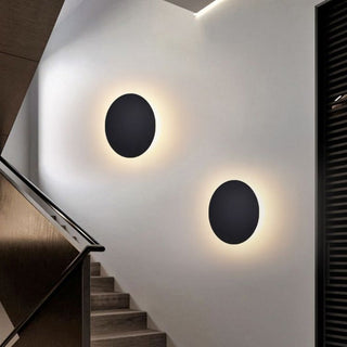 Arisha Modern Round Wandleuchte, Schwarz/Weiß/Gold, Metall, Wohnzimmer-Purlicht