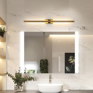 Arisha Modern Linear LED Wandleuchte Schwarz/Messing Esstisch/Schlafzimmer/Badezimmer Metall/Acryl Größen 61/80/100/120cm-Purlicht