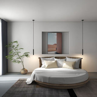 Arisha Modern LED Pendelleuchte Linear Schwarz Schlaf/Wohnzimmer Metall-Purlicht