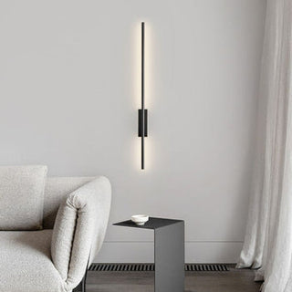 Arisha Modern Linear LED Wandleuchte Schwarz/Messing Esstisch/Schlafzimmer/Badezimmer Metall/Acryl Größen 61/80/100/120cm-Purlicht