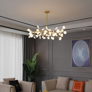 Olivia LED Pendelleuchte Schwarz/Gold Metall Acryl-Purlicht