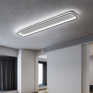 Arisha Modern LED Rechteckig Deckenleuchte Wohn/Schlafzimmer Schwarz Metall&Silikon-Purlicht