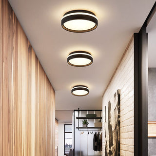 Arisha Deckenleuchte Schwarz/Weiß Schlaf/Wohnzimmer Flur Minimalistische Rund LED-Purlicht