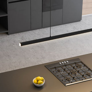 Arisha Design LED Pendelleuchte Linear Schwarz/Weiß Küche/Esszimmer Metall-Purlicht