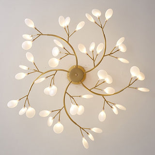 Olivia LED Pendelleuchte Schwarz/Gold Metall Acryl-Purlicht