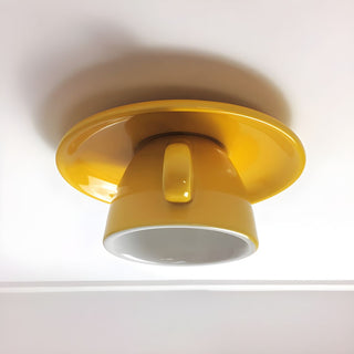 Valentina Modern Deckenleuchte, Blau/Rosa/Gelb, Kaffeetassen, Keramik, Schlafzimmer-Purlicht