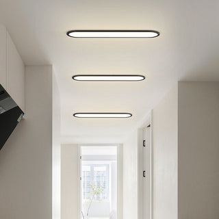 Arisha Modern Deckenleuchte Dimmbar Schwarz Rechteckig Wohn/Schalafzimmer Metall-Purlicht