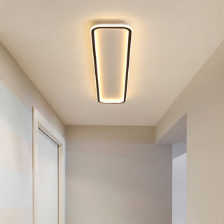 Arisha Modern LED Rechteckig Deckenleuchte Wohn/Schlafzimmer Schwarz Metall&Silikon-Purlicht