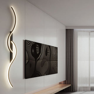 Arisha Modern LED Wandleuchte Innen Linear Schwarz/Weiß-Purlicht