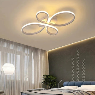 Arisha Modern Ring LED Deckenleuchte Kaffee/Schwarz/Weiß Schlafzimmer Metall-Purlicht
