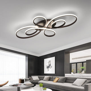 Arisha Modern Ring LED Deckenleuchte Kaffee/Schwarz/Weiß Schlafzimmer Metall-Purlicht