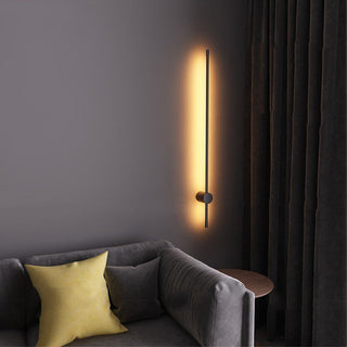 Arisha Moderne LED Innenwandleuchte, Linear, Schwarz, Metall, Wohnzimmer-Purlicht