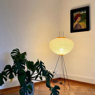 Ritta Minimalistische LED Stehleuchte Weiß Schlaf/Esszimmer Metall&Reispapier-Purlicht
