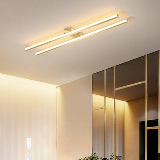 Arisha Minimalistische LED Deckenleuchte Lineaer Schwarz/Weiß/Gold Wohnzimmer Metall-Purlicht