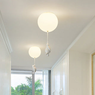 Aria Deckenleuchte Bär Luftballons Weiß Metall/Acryl Schlafzimmer-Purlicht