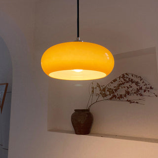 Aria Modern LED Pendelleuchte Weiß Glas Schlaf/Wohnzimmer-Purlicht