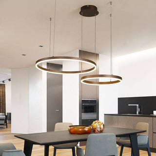 Arisha Pendelleuchte Tir-Kreis Ring Moderne Schwarz/Gold/Kaffee Metall Schlafzimmer-Purlicht