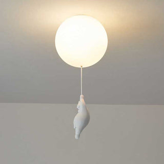 Aria Deckenleuchte Bär Luftballons Weiß Metall/Acryl Schlafzimmer-Purlicht
