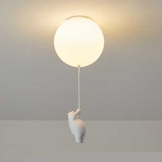 Aria Deckenleuchte Bär Luftballons Weiß Metall/Acryl Schlafzimmer-Purlicht
