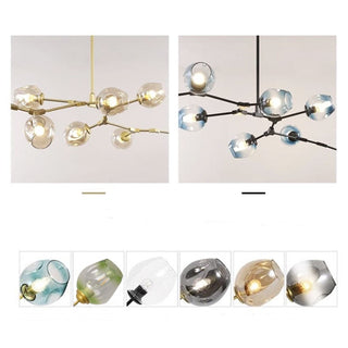 Valentina Pendelleuchte Schwarze/Gold Wohnzimmer/Schlafzimmer Glas-Purlicht