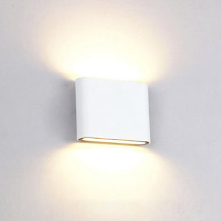 Ray Modern Wasserdichte LED Wandleuchte Rechteckig Innen/Außen Weiß/Schwarz Metall-Purlicht