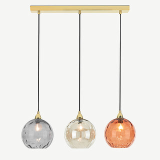 Aria Pendelleuchte Buntem Glas Kugel Schlafzimmer /Wohnzimmer 3 flamming-Purlicht