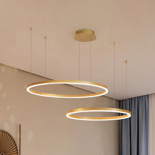 Arisha Pendelleuchte Tir-Kreis Ring Moderne Schwarz/Gold/Kaffee Metall Schlafzimmer-Purlicht