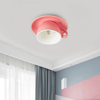 Valentina Modern Deckenleuchte, Blau/Rosa/Gelb, Kaffeetassen, Keramik, Schlafzimmer-Purlicht