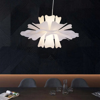 Aria Moderne Pendelleuchte Blumen Weiß, Metall/Acryl Esszimmer/Wohnzimmer-Purlicht