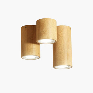 Muto LED Deckenleuchte Zylinder, Flur/Küche, Holz Acryl-Purlicht