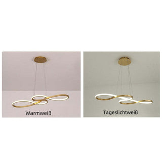 Arisha Modern LED Pendelleuchte Schwarz Weiß Gold Metall Wohnzimmer-Purlicht
