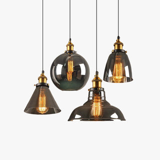 Arisha Vintage Industrie LED Pendelleuchte Esstisch/Küche Glas Metall-Purlicht