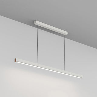 Arisha Pendelleuchte Linear Metall&Holz Modern LED Schwarz/Weiß Wohnzimmer-Purlicht