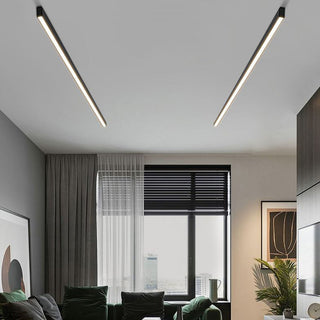 Arisha Deckenleuchte Linear Modern LED Schwarz Wohnzimmer Metall-Purlicht